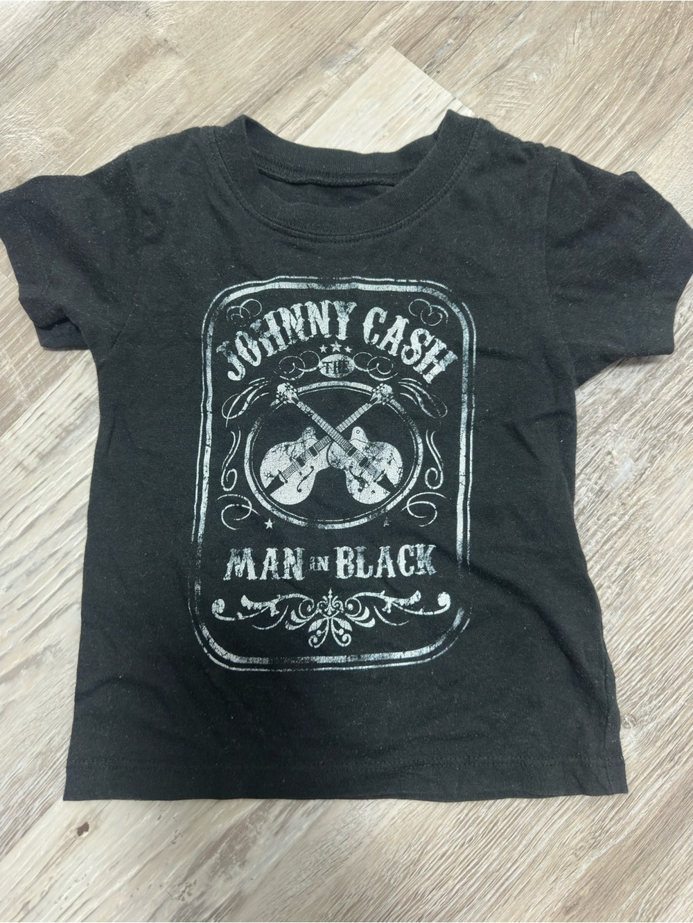 Johnny Cash 'Man in Black' Graphic Tee - Black Kids Short Sleeve